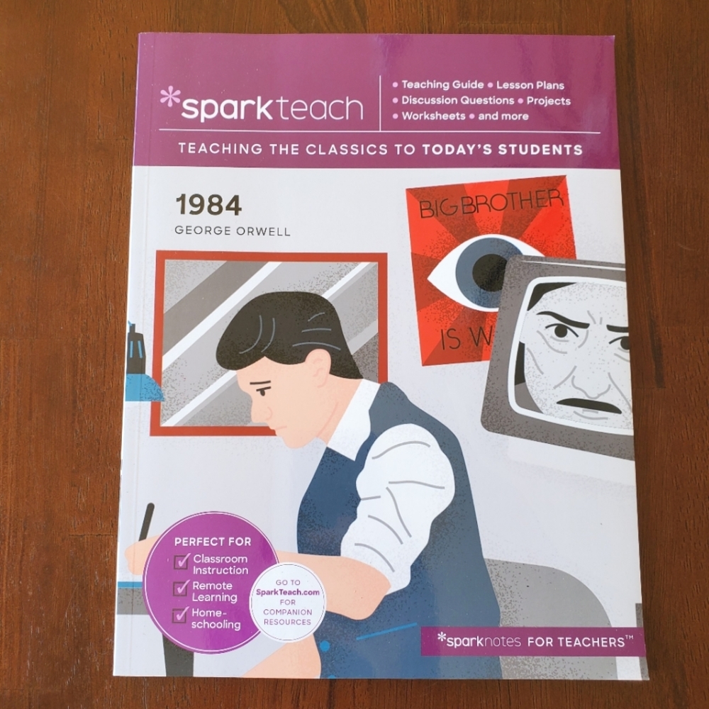 SparkTeach: 1984 George Orwell Education Book, For Teachers, Learning Homeschool